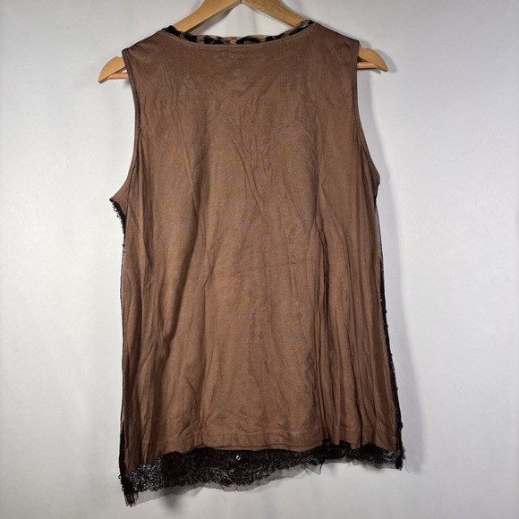 Chicos Top Womens Large 2 Going Out Sequin Glam Evening Embellished Party Date - Picture 2 of 6